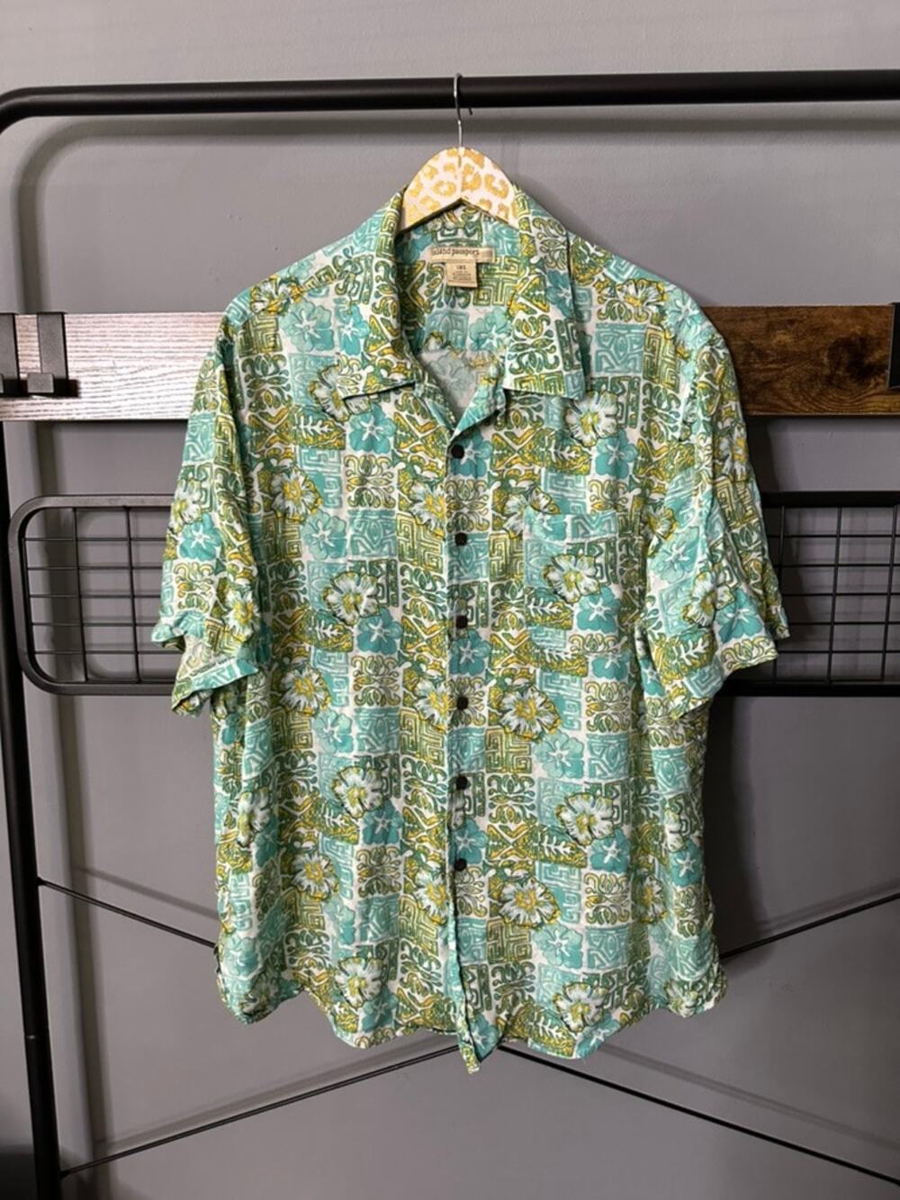 Island Passport Men's Hawaiian Button Front Shirt | 1XL